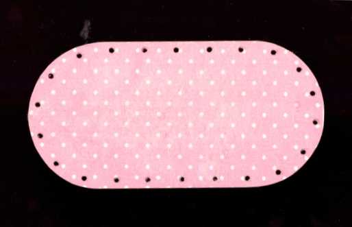 Dno - ovál 20 x 10 cm - růžový puntík