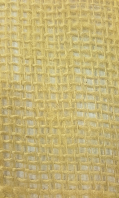 Jutová tkanina žlutá šíře 130 cm - ŽLUTÁ