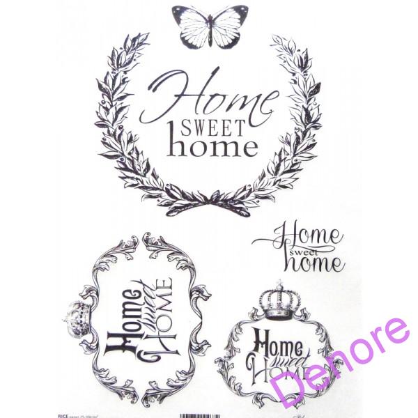 Papír soft A4 pro tvoření - Home Sweet Home, rámečky