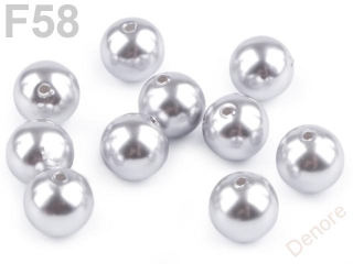 Plastové voskové perly Glance 10 mm 10 g STŘÍBRNÁ