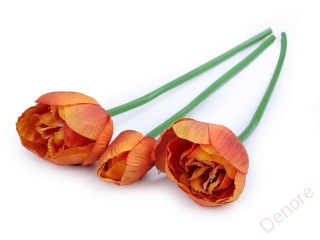 Umělý tulipán 26 cm oranžovožlutá
