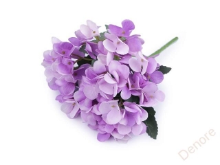 Umělá hortenzie k aranžování fialová lila