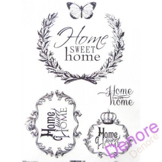 Papír soft A4 pro tvoření - Home Sweet Home, rámečky