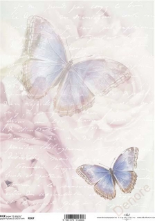 Rýžový papír A4 pro tvoření - Motýli