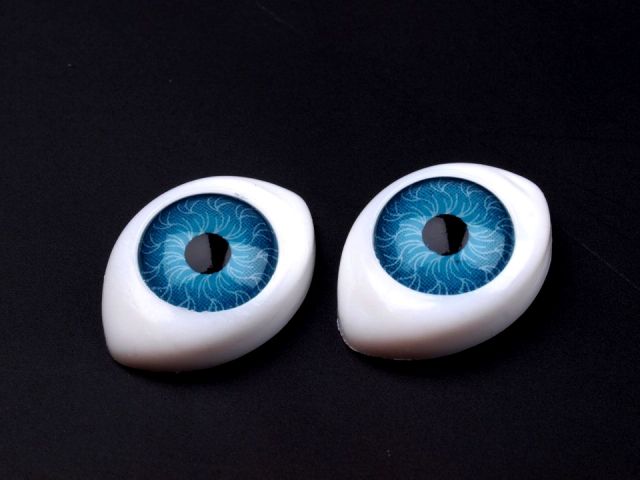 Oči nalepovaci 12 x 17 mm - modrá - pár