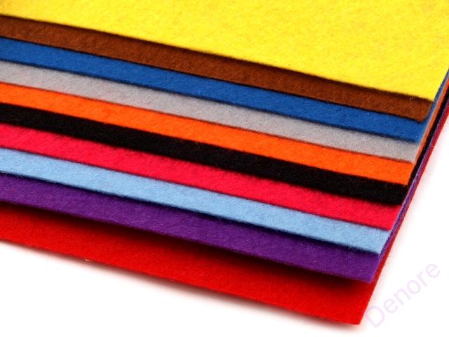 Látková dekorativní plsť / filc soft 30 x 30 cm RŮŽOVÁ SYTÁ