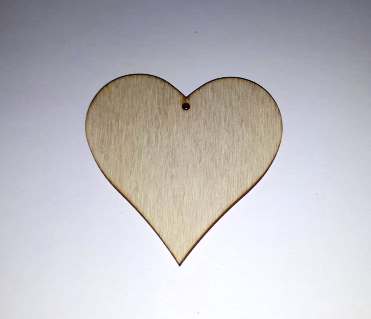 Dřevěné srdce 6 cm bez dírky