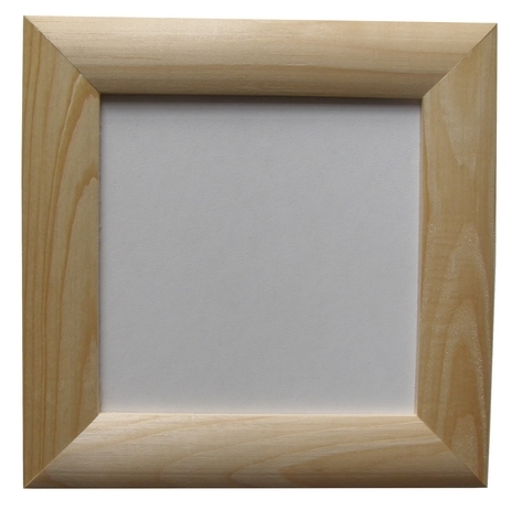Rámeček přírodní dřevo oblý - destička 16 x 16 cm