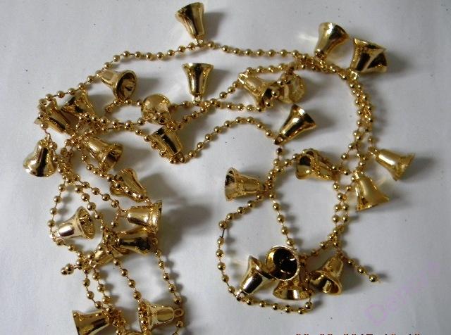 Zlatý řetěz se zvonečky 1,5 cm - 180 cm