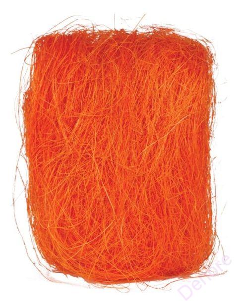 Tráva - sisal 50 g - tmavě oranžová
