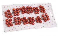 Kuličky 13 mm na drátku (72 ks), červená