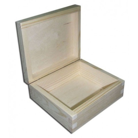 Dřevěná obdélníková krabička s víkem malá