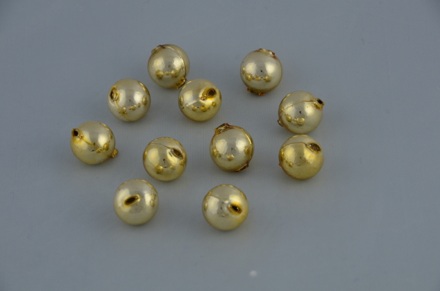 Foukané perle - 30 mm - zlatá - 20 ks