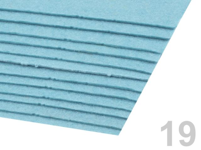 Látková plsť 20 x 30 cm - silná - modrá pomněnková