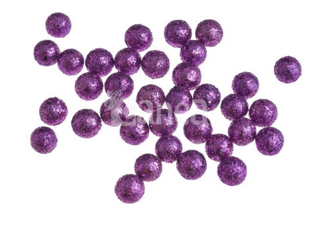 Dekorační glitrové kuličky 1,7 cm - FIALOVÁ