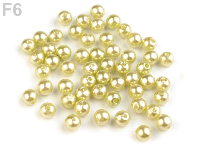 Plastové voskové korálky 6 mm ZELENÁ KHAKI
