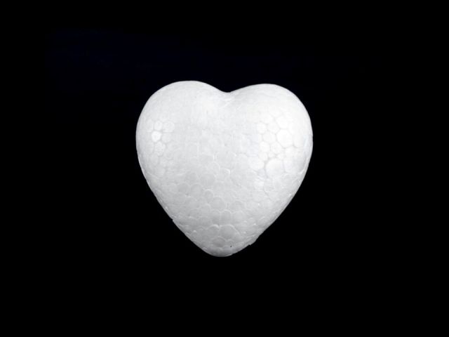 Srdce 4,4 x 4,7 cm polystyren