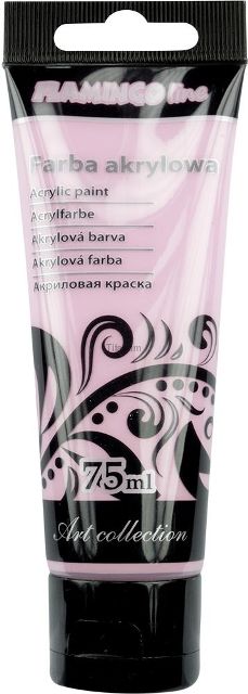 Akrylová barva, 75 ml, barva světle růžová