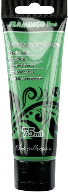 Akrylová barva, 75 ml, barva zelená