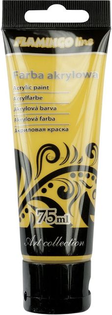 Akrylová barva, 75 ml, barva teple žlutá