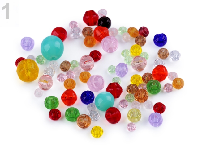 Skleněné korálky ramš MULTICOLOR