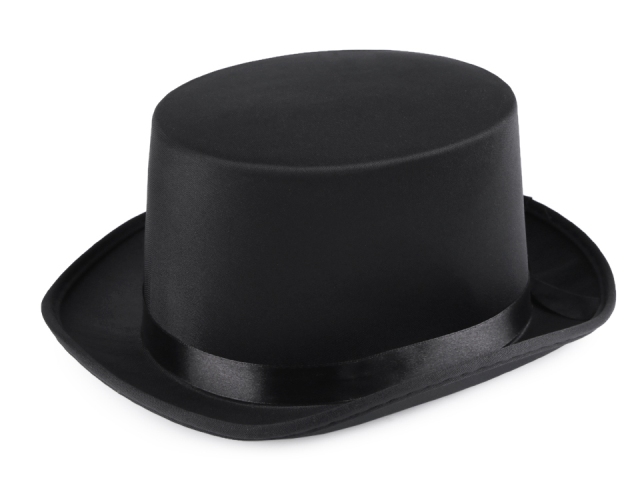 Dekorační klobouk / cylindr k dozdobení černá