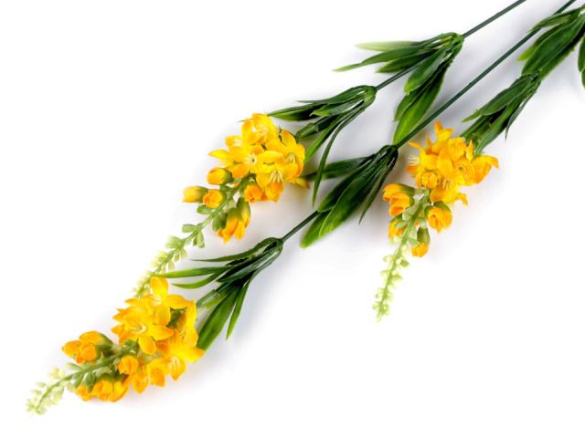 Umělá květina k aranžování 77 cm - ŽUTÁ