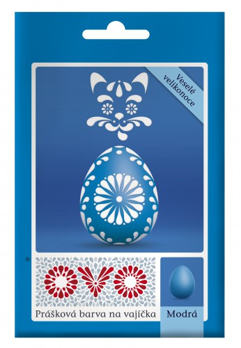 OVO - prášková barva na vajíčka modrá 