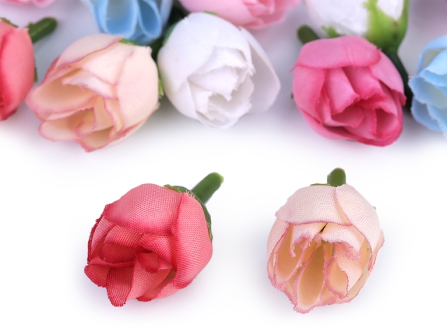 Umělý květ růže 20 mm MIX barev