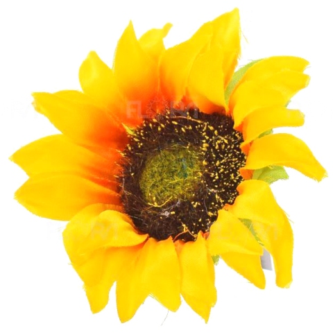Dekorace, květ hlava slunečnice, 7,5 cm