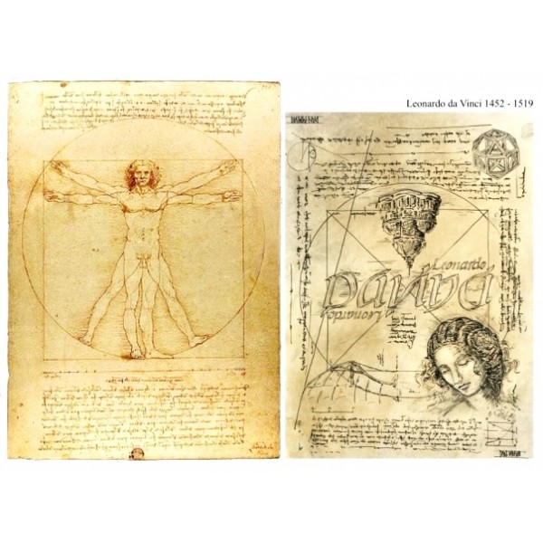 Papír soft A4 pro tvoření - Leonardo da Vinci