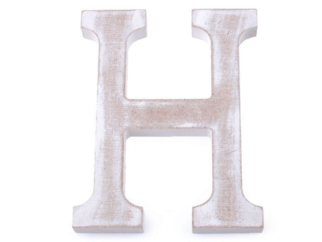 Dřevěné písmeno abecedy vintage H