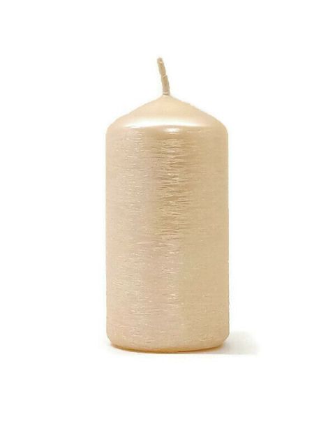 Svíčka válec drápaný 50/100 - krémová