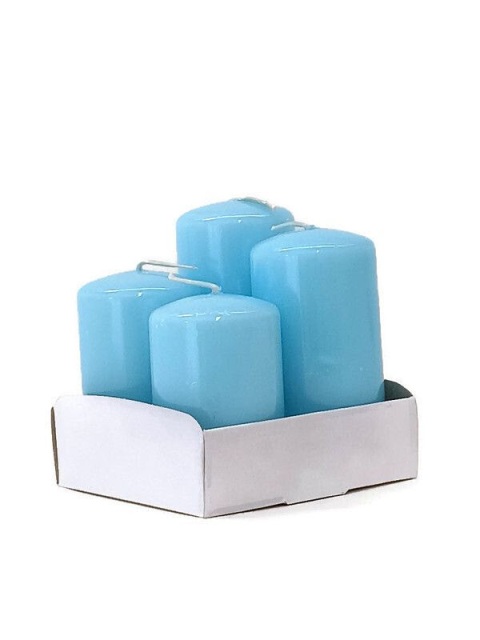 Adventní svíčky postupné lakované - sv. modrá