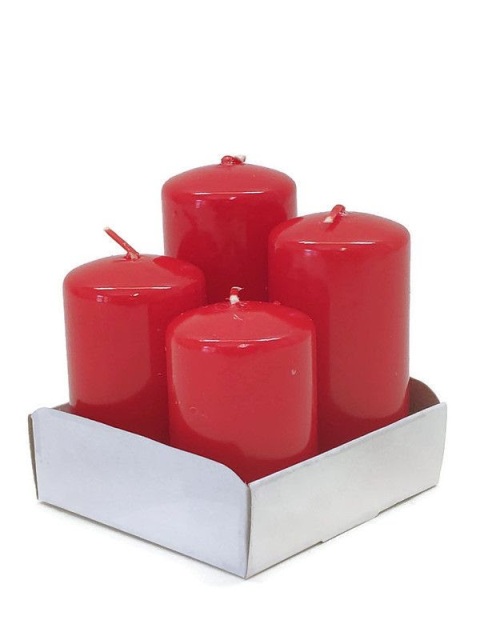 Adventní svíčky postupné lakované - červená