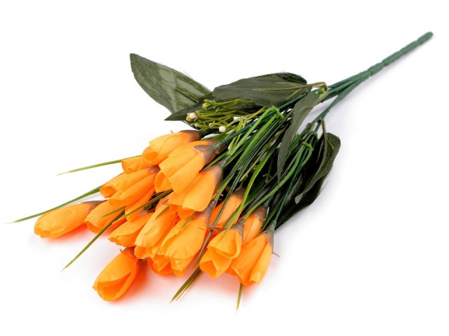 Umělá kytice krokus oranžová