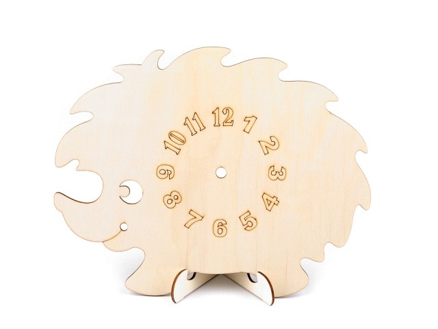 Dřevěný hodinový ciferník k dotvoření ježek