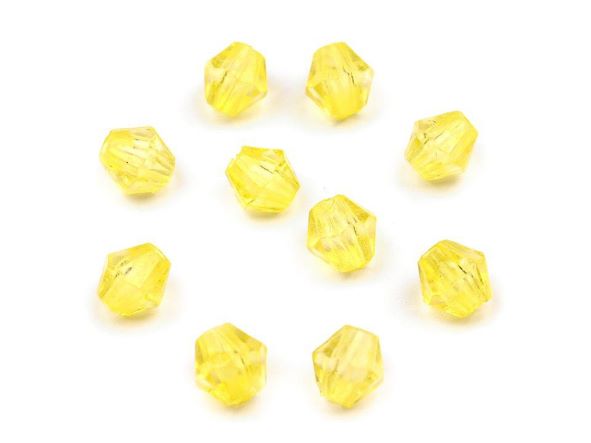 Korálky cínovky 4 x 4 mm - 20 g - žlutá