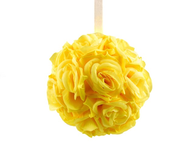 Květinová koule 15 cm žlutá