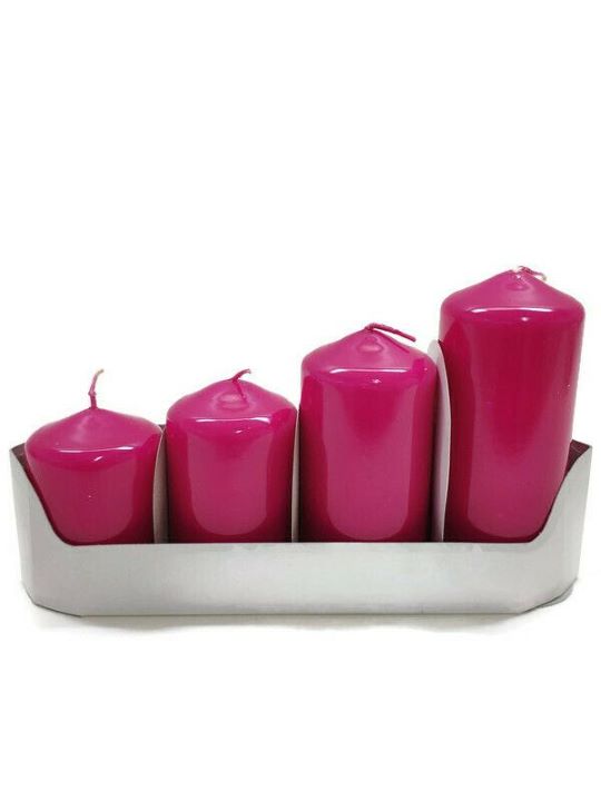 Adventní svíčky postupné lakovaná - CYKLAMEN