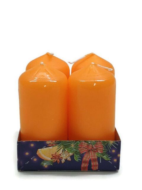 Adventní svíčka lakovaná 40/80 - oranžová