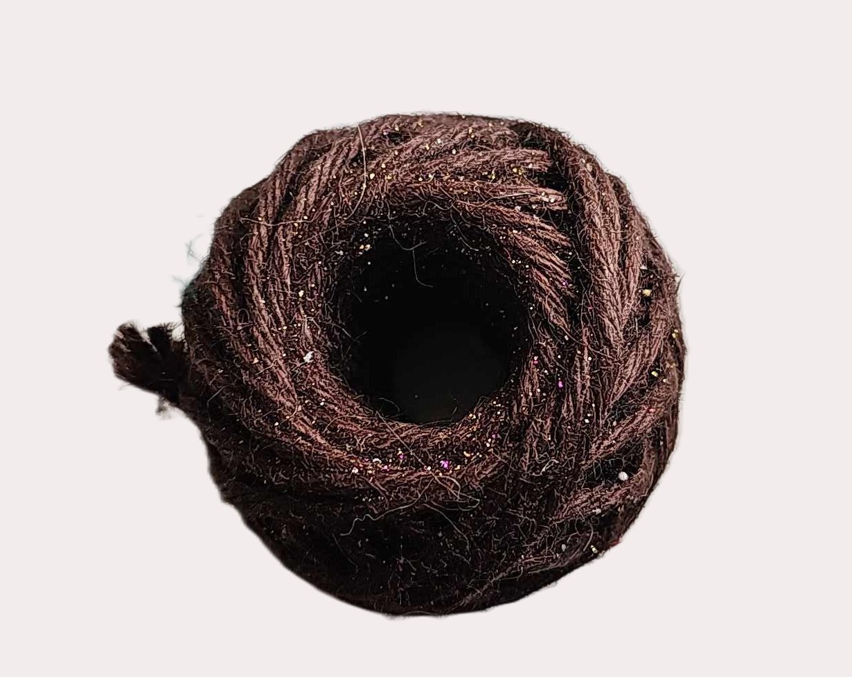 Jutový provázek 5 mm HNĚDÁ TMAVÁ 200 g