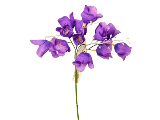 Květinový svazek, větvička, ZVONEČEK - FIALOVÝ, 35 cm, 1 kus
