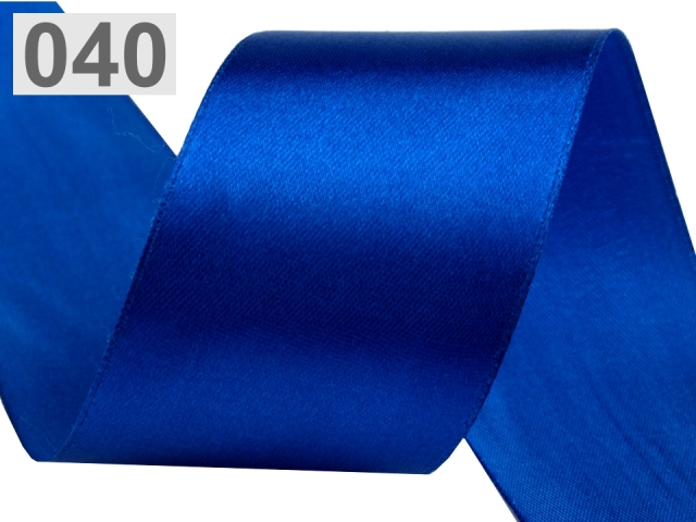 Atlasová stuha šíře 50 mm - modrá