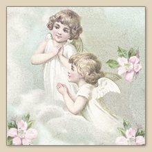 Ubrousek 799 vintage andělé modlící se