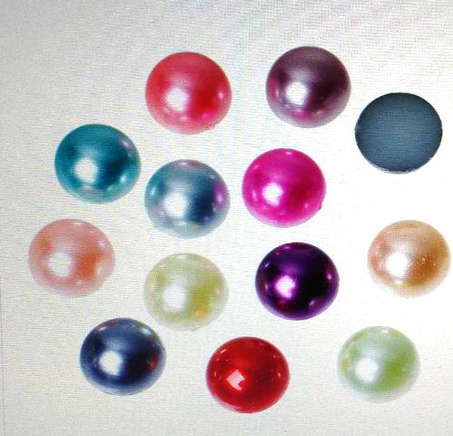 Půlená perla  14 mm - mix barev