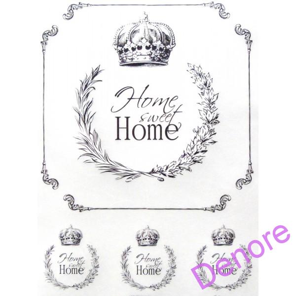 Papír soft A4 pro tvoření - Home Sweet Home, koruna