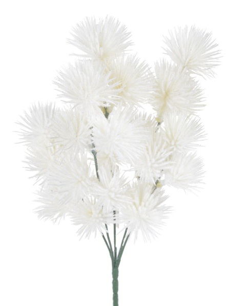 střapatá rostlina trs x5 - přírodní bílá
