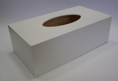 Krabička dřevěná na papírové kapesníky - Jen Bílá