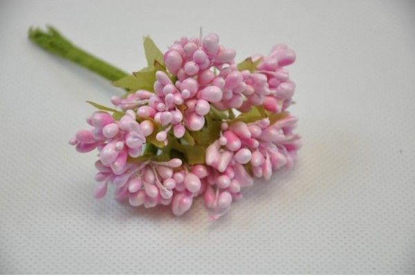 Přízdoba, drobný květ 11 cm - růžová